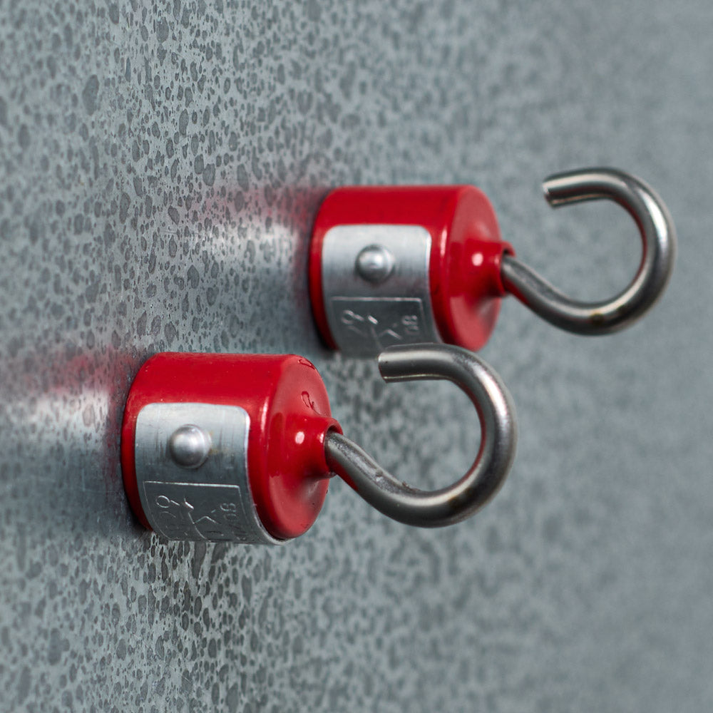 Lot de 2 crochets magnetiques - Rouge