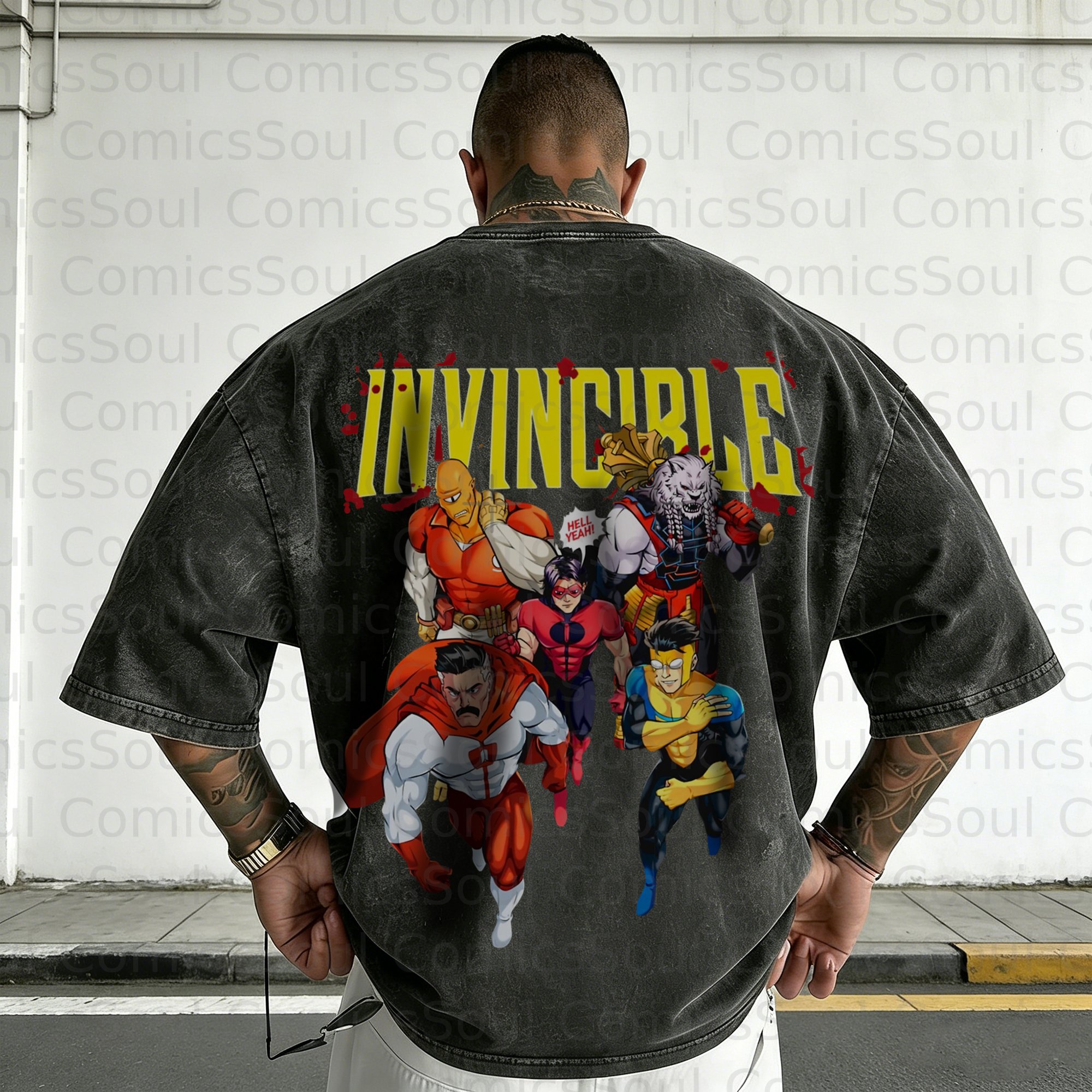 Unisex Anime Inspired Vintage Washed T-Shirt
