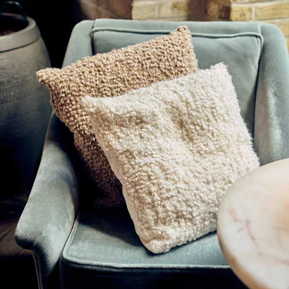 Maud Boucle Cushion, Cream