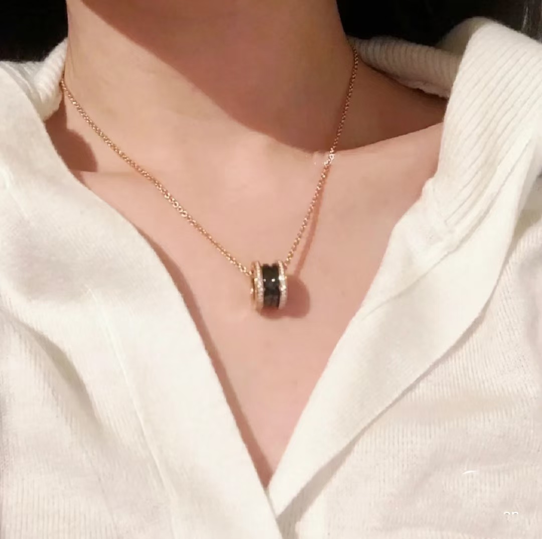 Bvlgari B.zero1 Necklace - Ceramic & Diamond - Original Replica Club