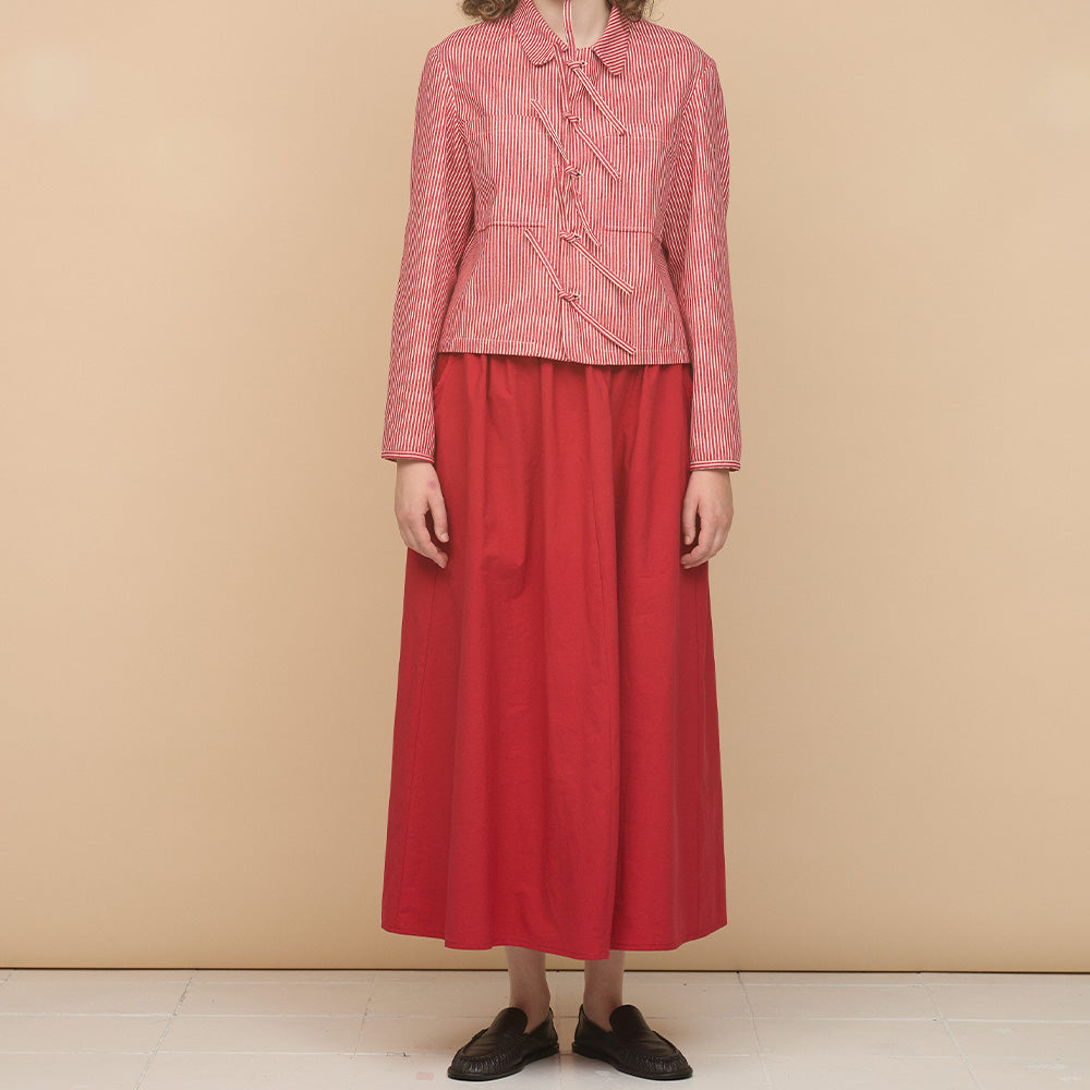 ELEPH - Jupe Wide Pocket - Rouge