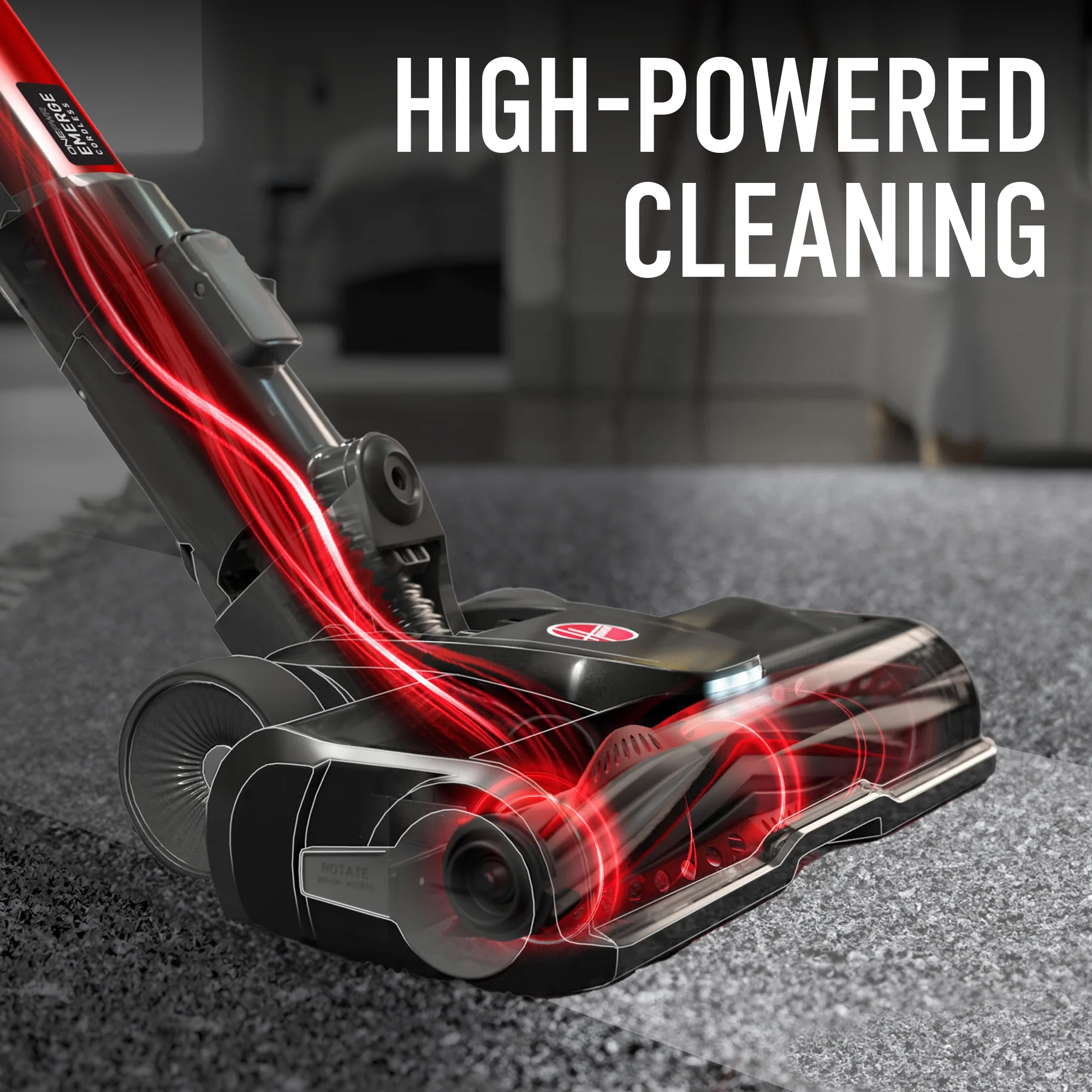 Hoover ONEPWR Emerge Essentials, Cordless Stick Vacuum Cleaner, Carpet, Hard Floor, Upholstery, Pet Hair, Removable Hand Vacuum, 45 Min. Run Time, for Home Use, BH53610V - Image 8
