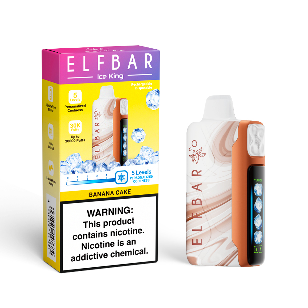ELF BAR ICE KING 30K ladattava kertakäyttöinen sähkötupakka (kaikki maut)
