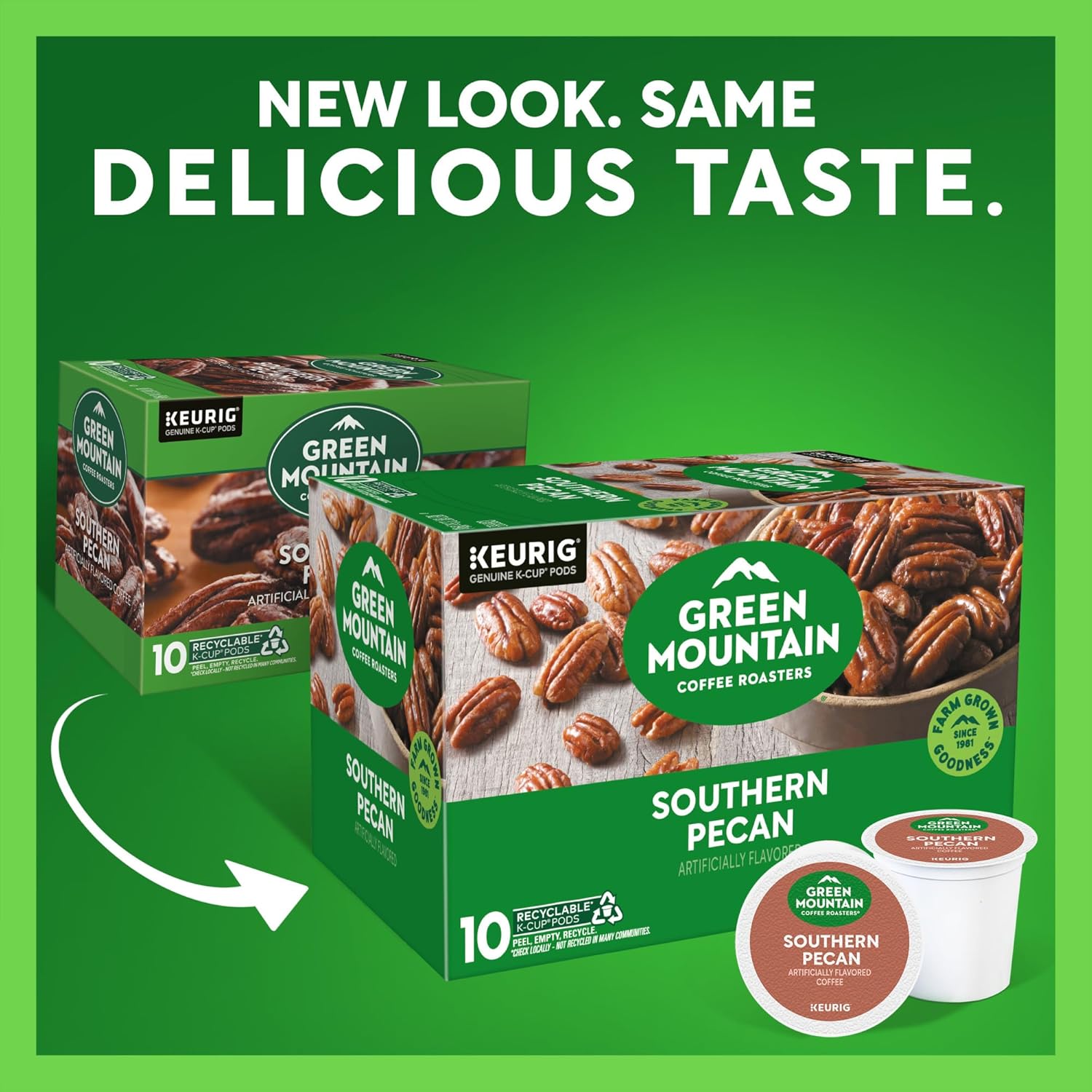 Green Mountain Coffee Roasters Southern Pecan Keurig Single-Serve K-Cup pods. Light Roast Coffee. 60 Count (6 Packs of 10)