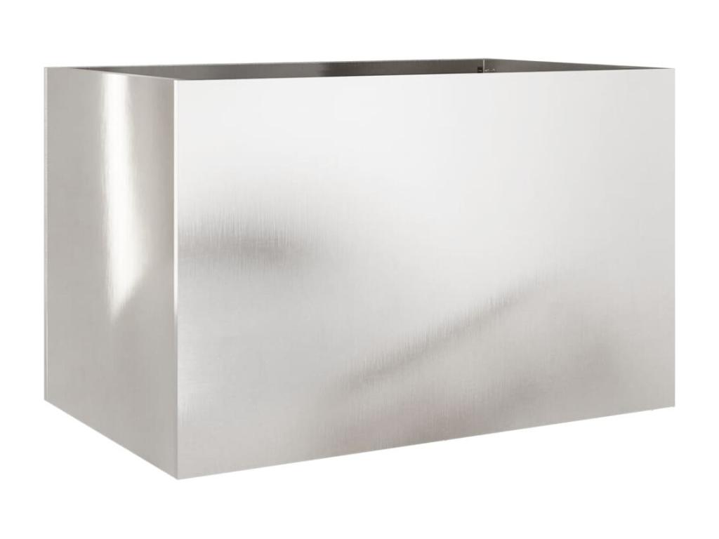 Decoratodo de acero inoxidable plateado 62x40x39 cm