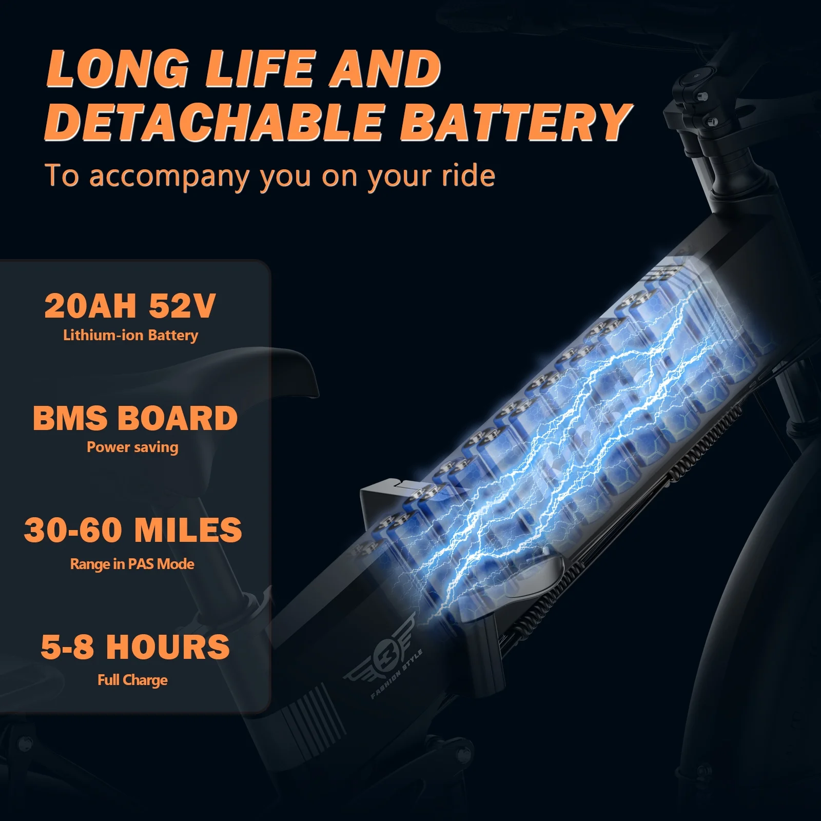 Dual Motor PEAK 3000W Electric Bike for Adults,31mph 48V 23Ah Electric Bicycle,26" Fat Tire Mountain Bike UL2849 - Image 29