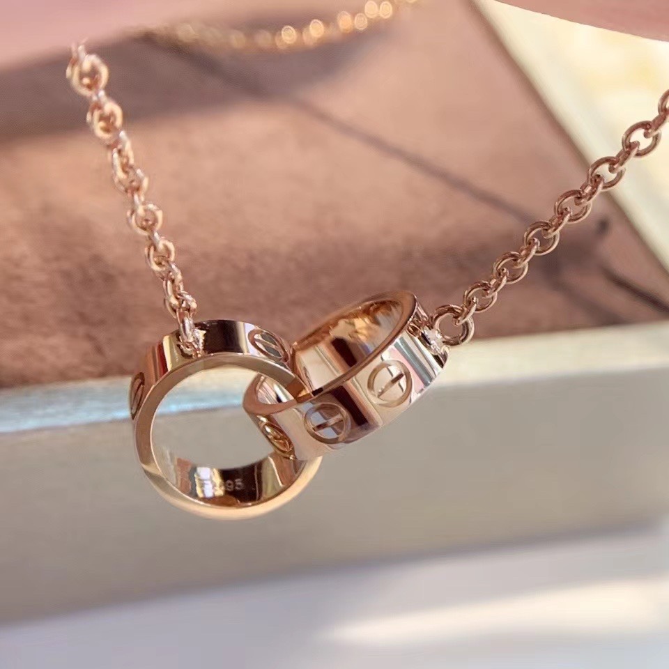 Cartier Smooth Surface LOVE Pendant Necklace in Rose Gold - Original Replica Club