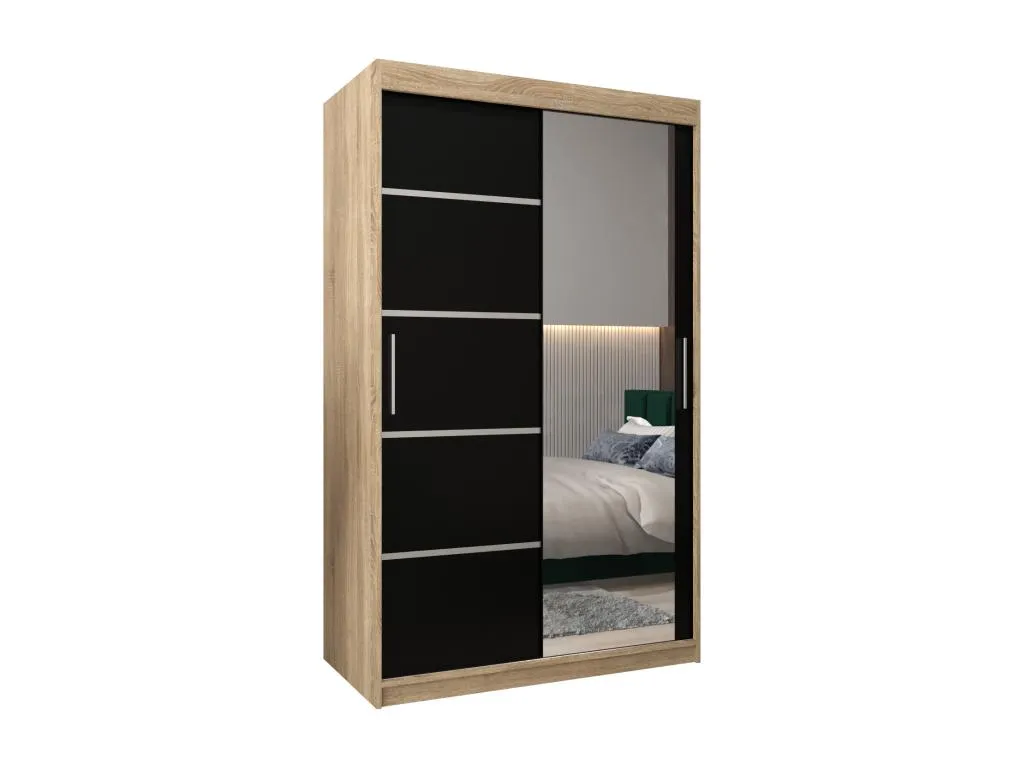 ARMARIO Mobtrendy 2 DE PUERTAS CORREDERAS 200/120/62 2 puertas (Mobtrendy/negro) 60138mong