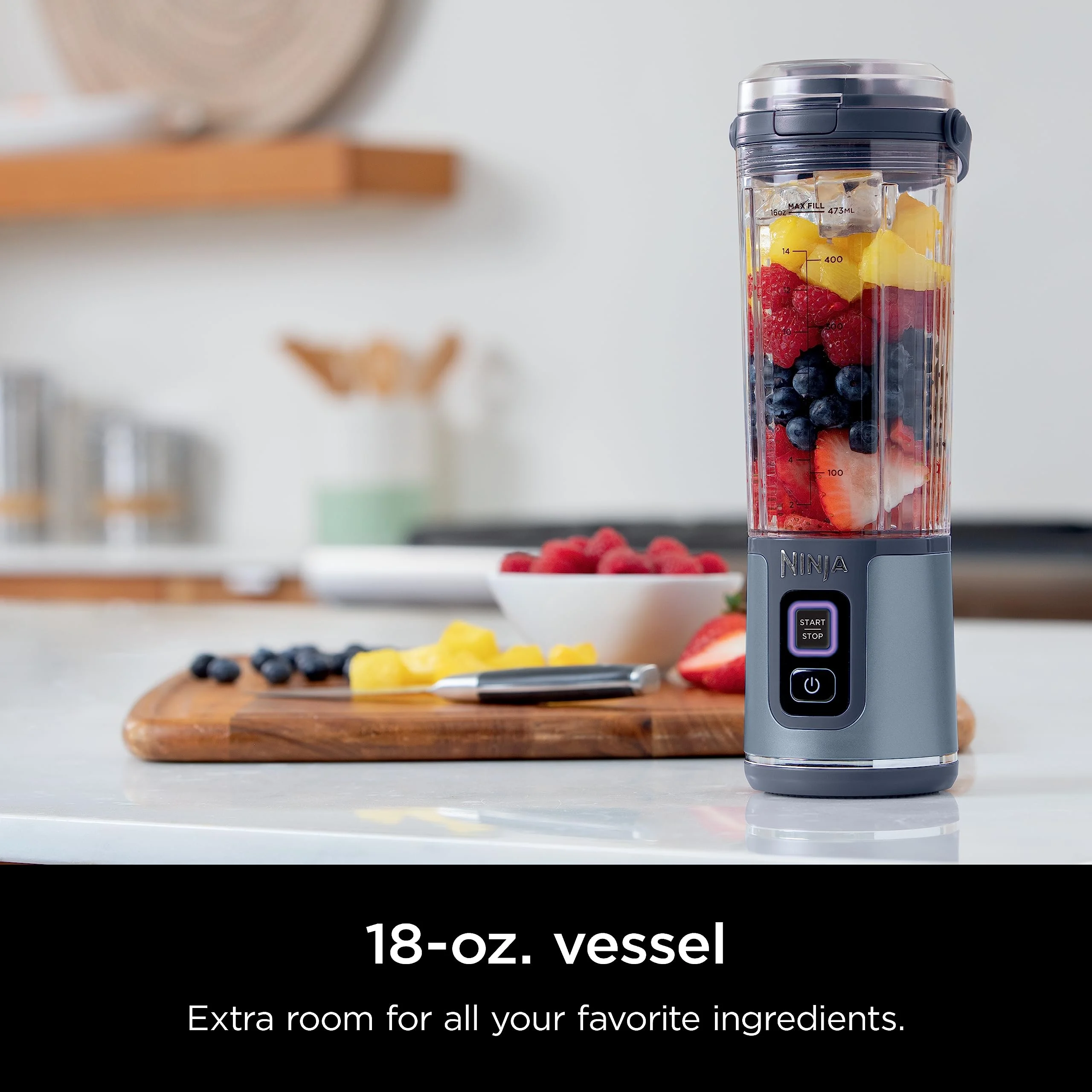 Ninja Blast Portable Blender, Cordless, 18oz. Vessel, Personal Blender for Shakes & Smoothies, BPA Free, Leakproof Lid & Sip Spout, USB-C Rechargeable, Dishwasher Safe Parts, Metallic Purple, - Image 25
