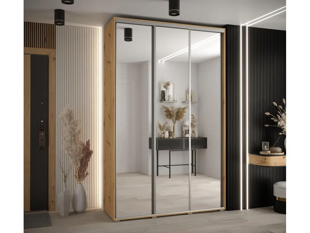 ARMARIO Homepleno 2 DE PUERTAS CORREDERAS 235.2/180/45 3 puertas (Artisan/Artisan/Plata) oxpj01422