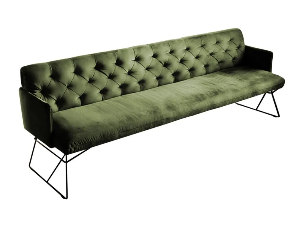 Banco Nidovia de terciopelo verde, toque sofisticado kqi3512707