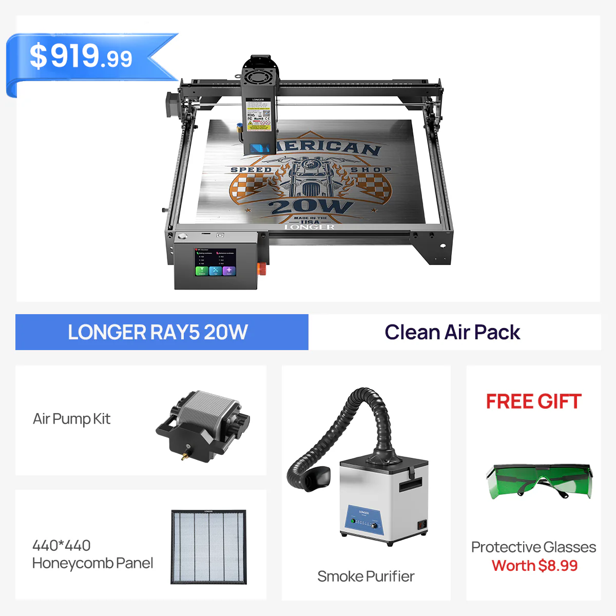 Longer RAY5 20W Laser Engraver