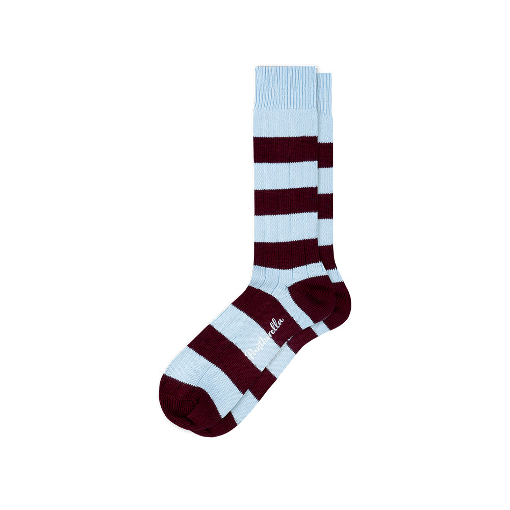 Pantherella - Chaussettes Selsey - Sky et Bordeaux