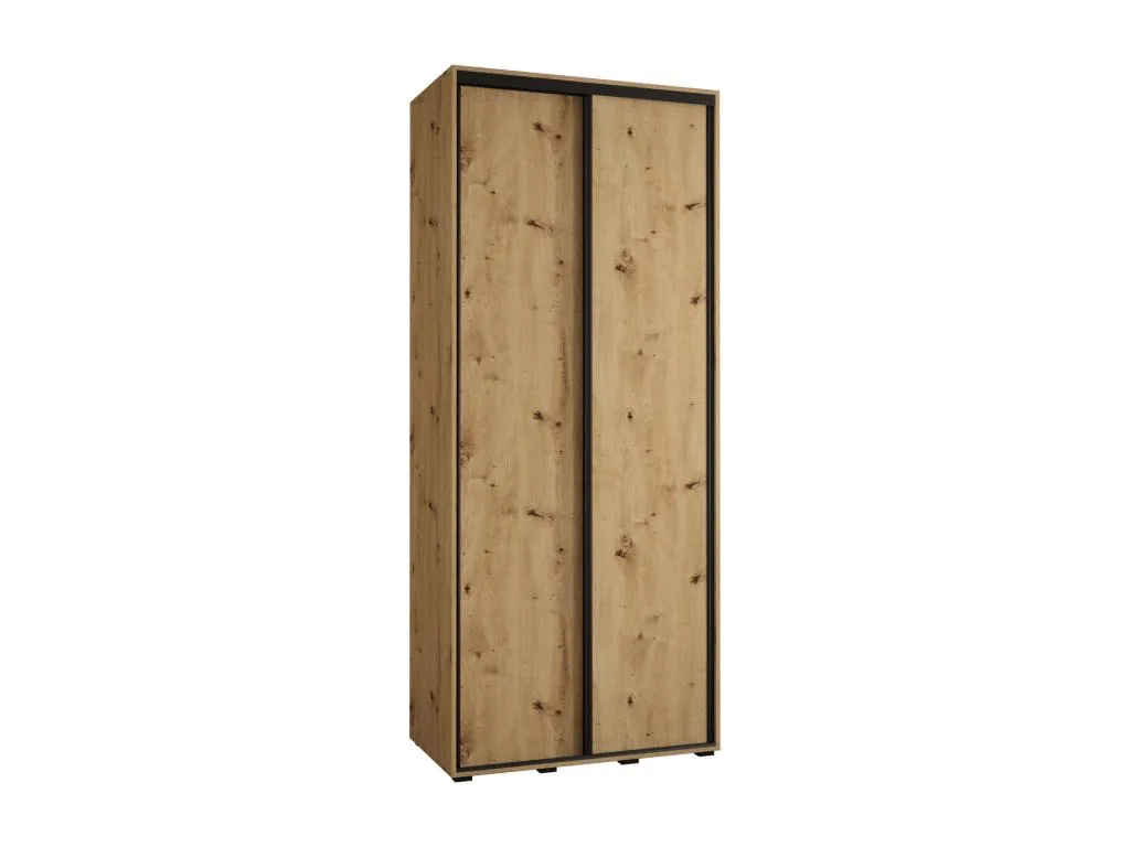 ARMARIO Prietocasa 3 DE PUERTAS CORREDERAS 235.2/100/45 2 puertas (Artisan/Artisan/Negro)