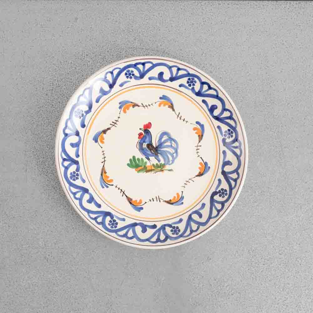 Assiette en faïence - Coq