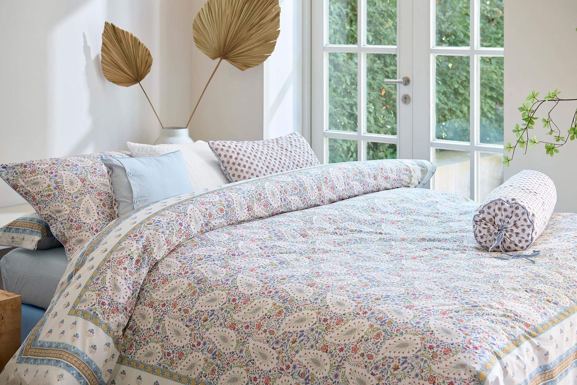 Duvet Cover Set Kairi Bloom Light Blue