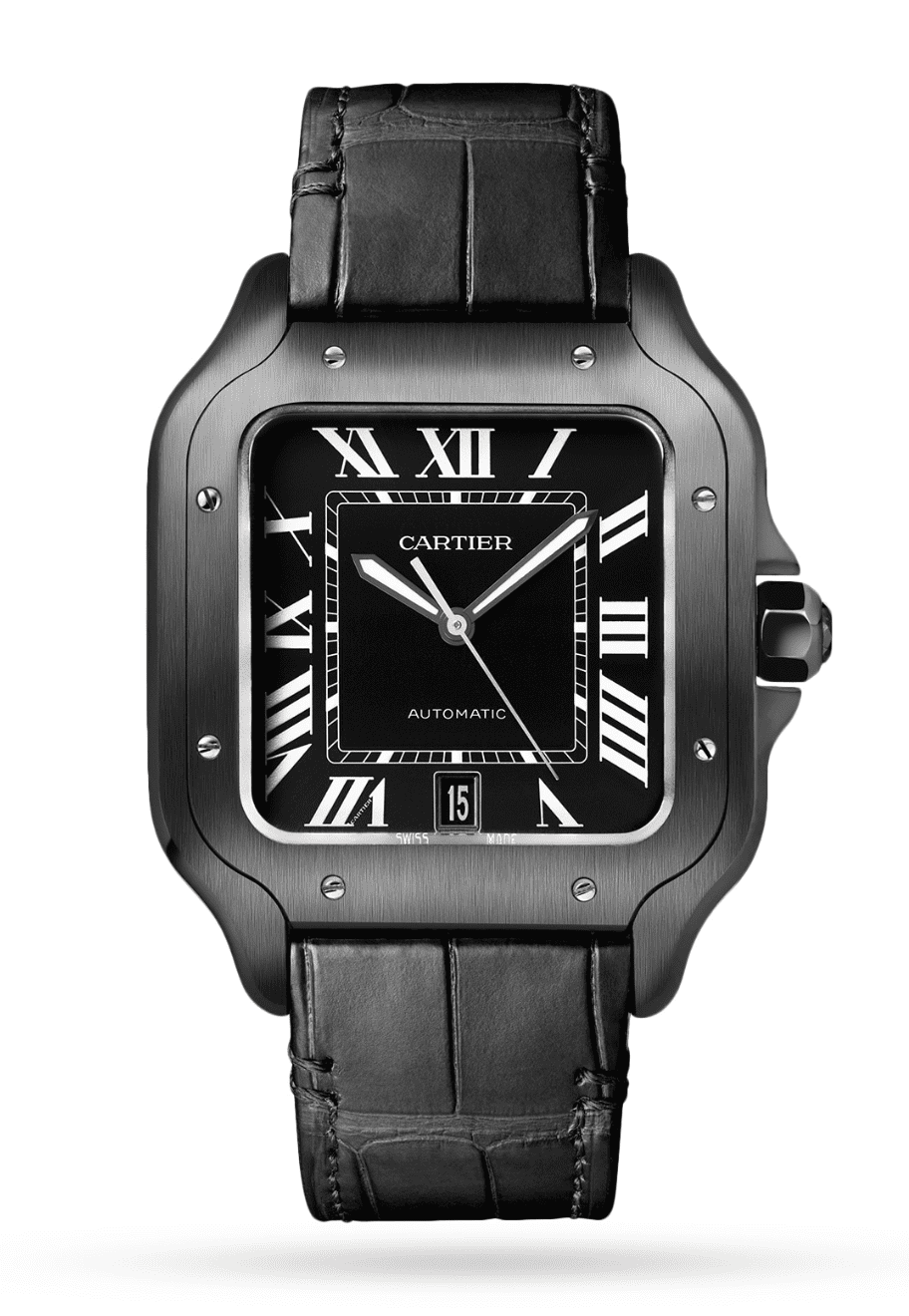 Cartier Santos Full Black Replica De Cartier Watch