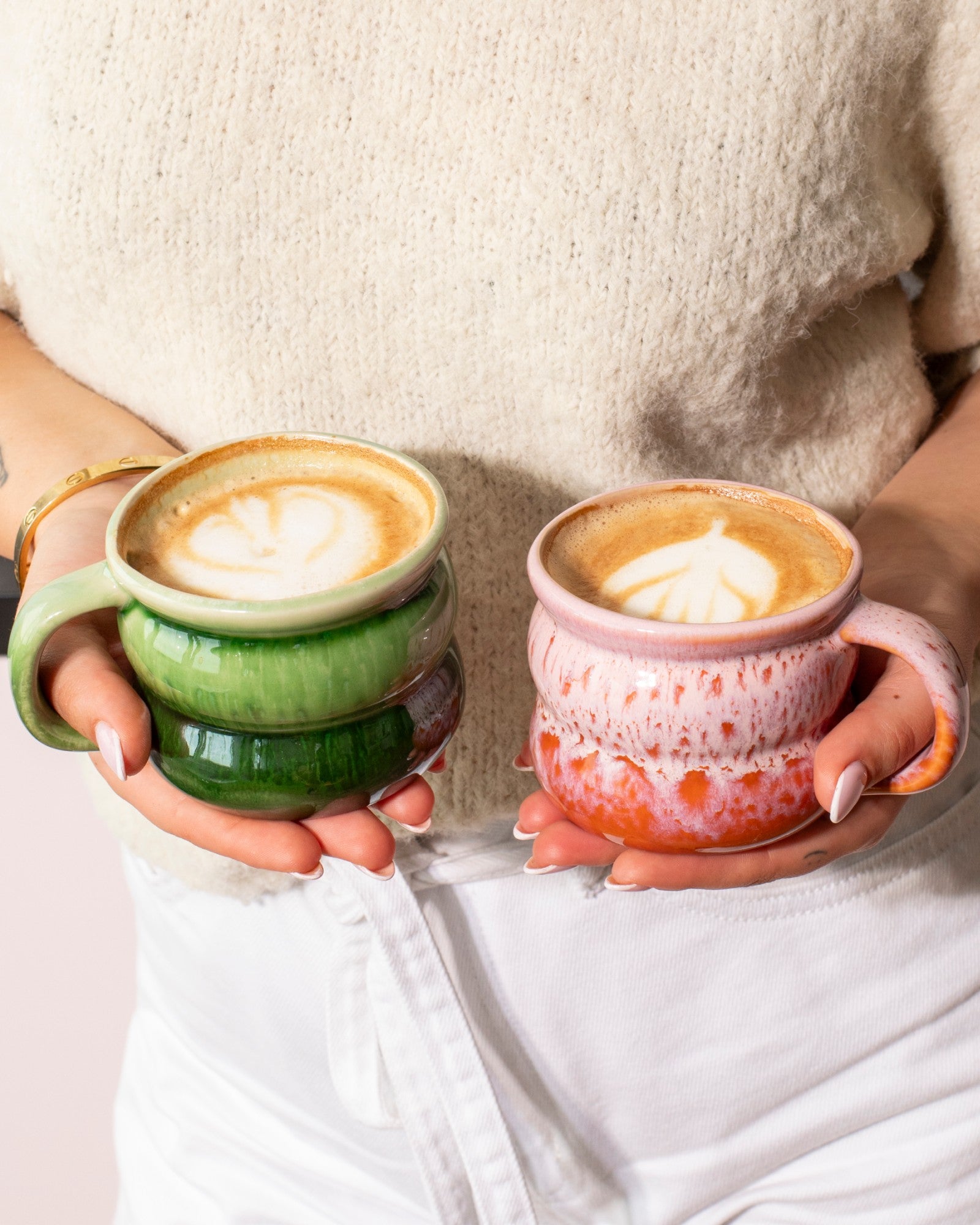 Ombra Tasse klein bubble rosa orange