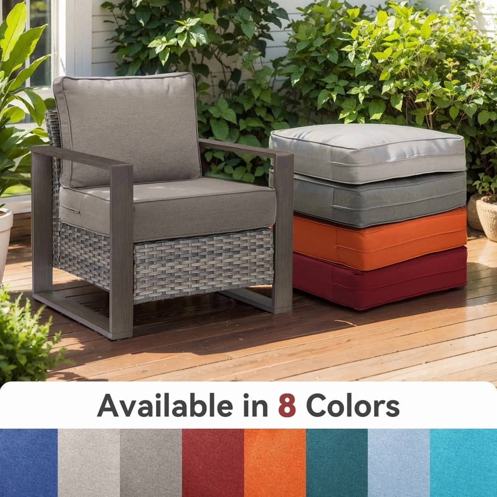 Bellefurn Outdoor Deep Seat Cushion 24 X 24 X 6 inch for Patio Furniture,Outdoor Chair Cushions Waterproof & Fade Resistant Patio Furniture Cushions for Wicker Chair, Sofa, Couch - Image 80