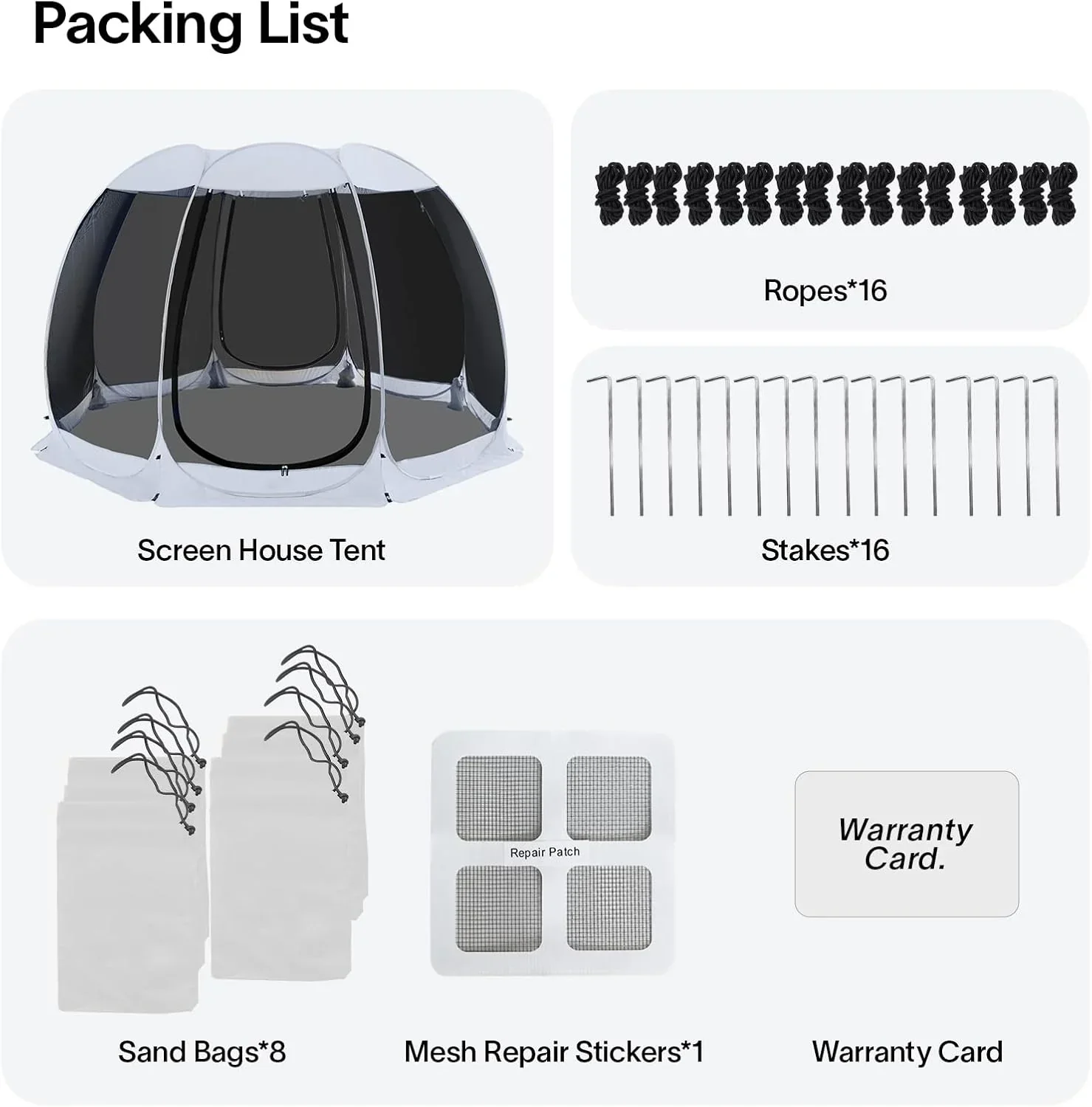 Screen gazebo sleeps 6-10-15 people Igloo-style canopy tent mosquito net on the sides Perfect