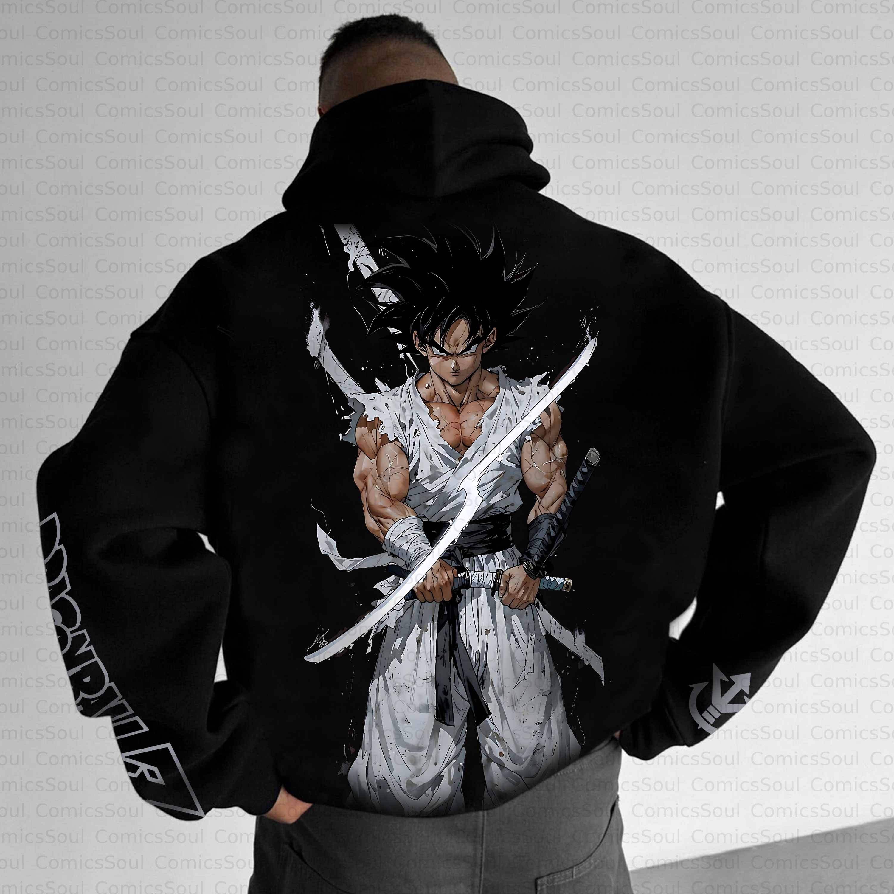 Unisex Anime Inspired Vintage Plush Hoodie TeeThreads Sustain the Scene with Custom Apparel