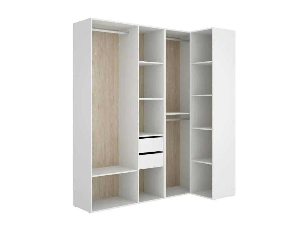 Gran Armario Hogarmini Muebles de dormitorio Vestidor Armario de ropa 183x85 h205 cm Blanco y Hogarmini 06794vwkp