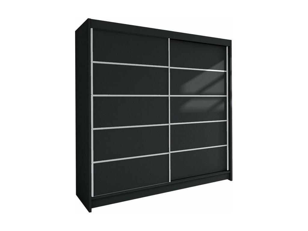 Armario Nestleare 153 - Negro - 215x180x58cm - Puertas de armario Correderas
