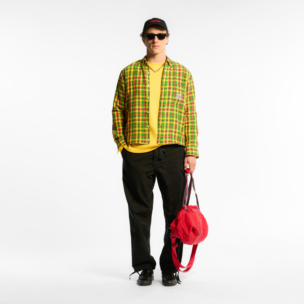 Au Vieux Campeur - Chemise Elmer à Carreaux - Vert Jaune & Rose