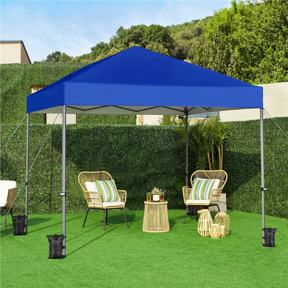 Renwick 8x8 Ft Instant Pop Up Canopy with One Push To Lock Setup Mechanism, Blue - Image 4