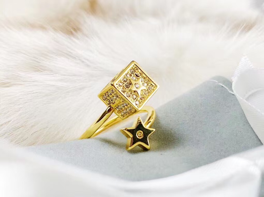 Dior Cube and Star Open Ring - Original Replica Club