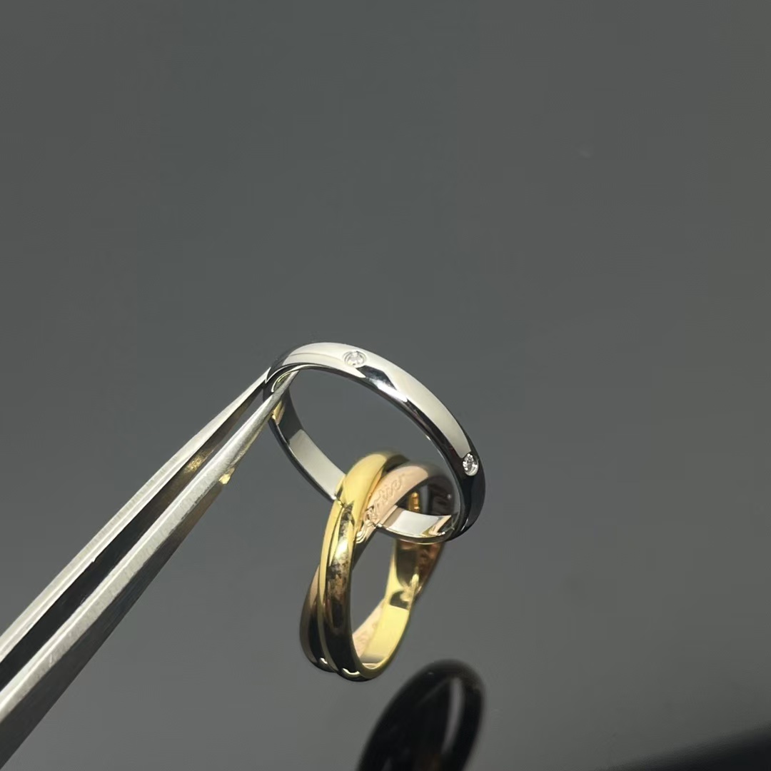 Cartier Trinity Ring - Paved Diamond - Original Replica Club