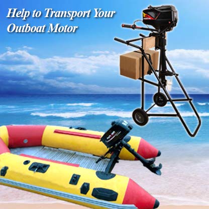 LEADALLWAY Boat Motor Stand, Heavy Duty Pro Outboard Engine Carrier Cart Dolly