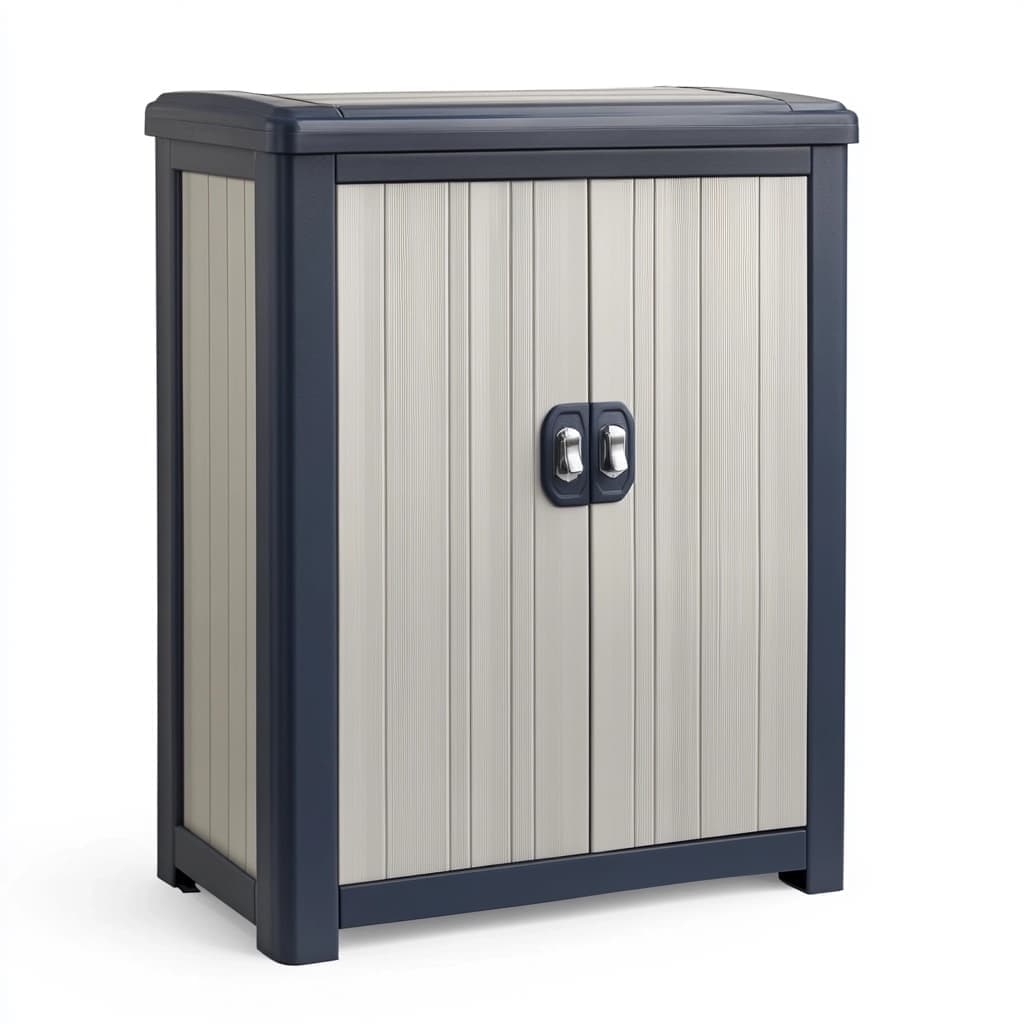 Armario de resina rectangular 89x54x93 cm gris/antracita