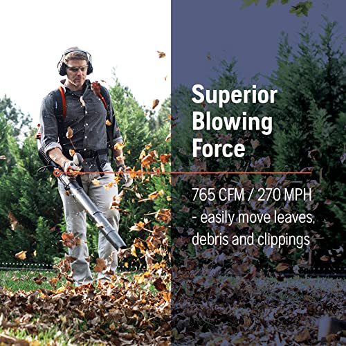 Husqvarna 150BT Gas Backpack Leaf Blower, 51cc 2.16HP, 765CFM 270MPH, Ergonomic Design