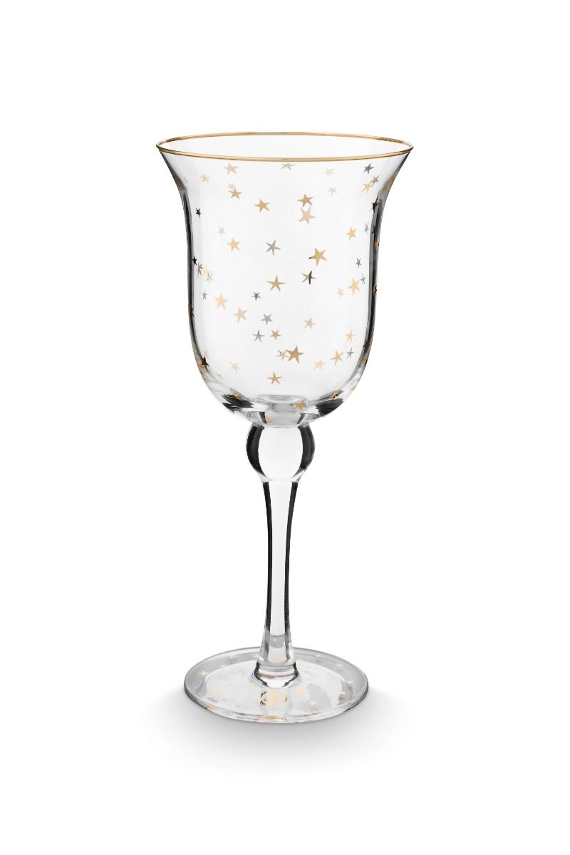 Wine Glass Stars Gold 390ml