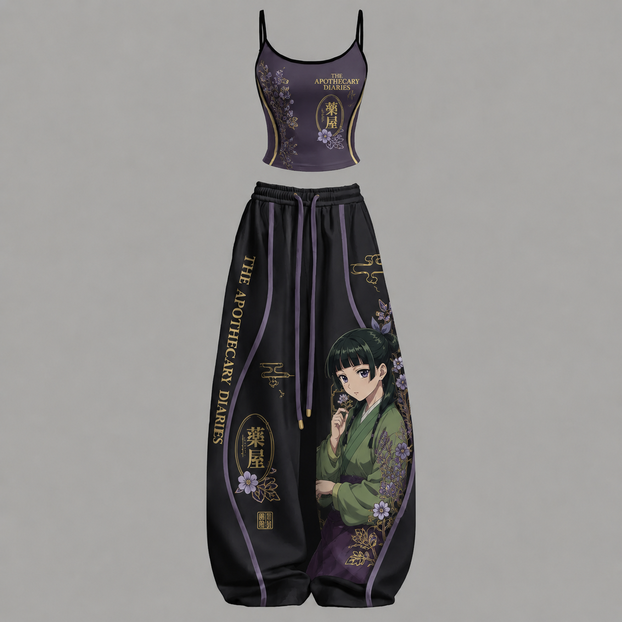 The Apothecary Diaries Top & Elasticated Trousers Two-Piece Set TeeThreads Sustain the Scene with Custom Apparel