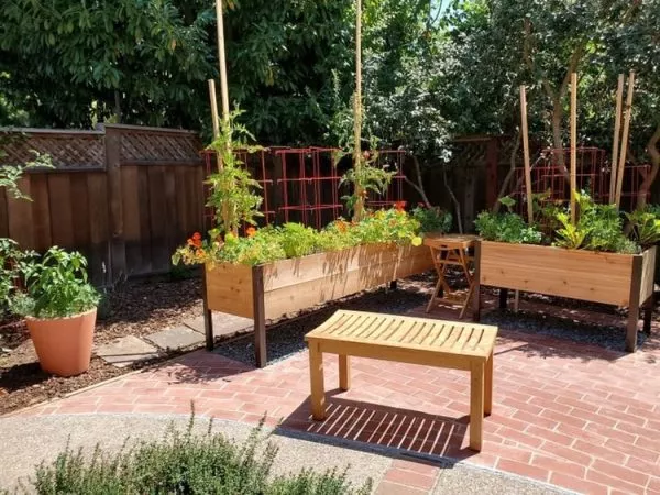 AnkerfieldSelf-Watering Eco-Stained Elevated Planter Box