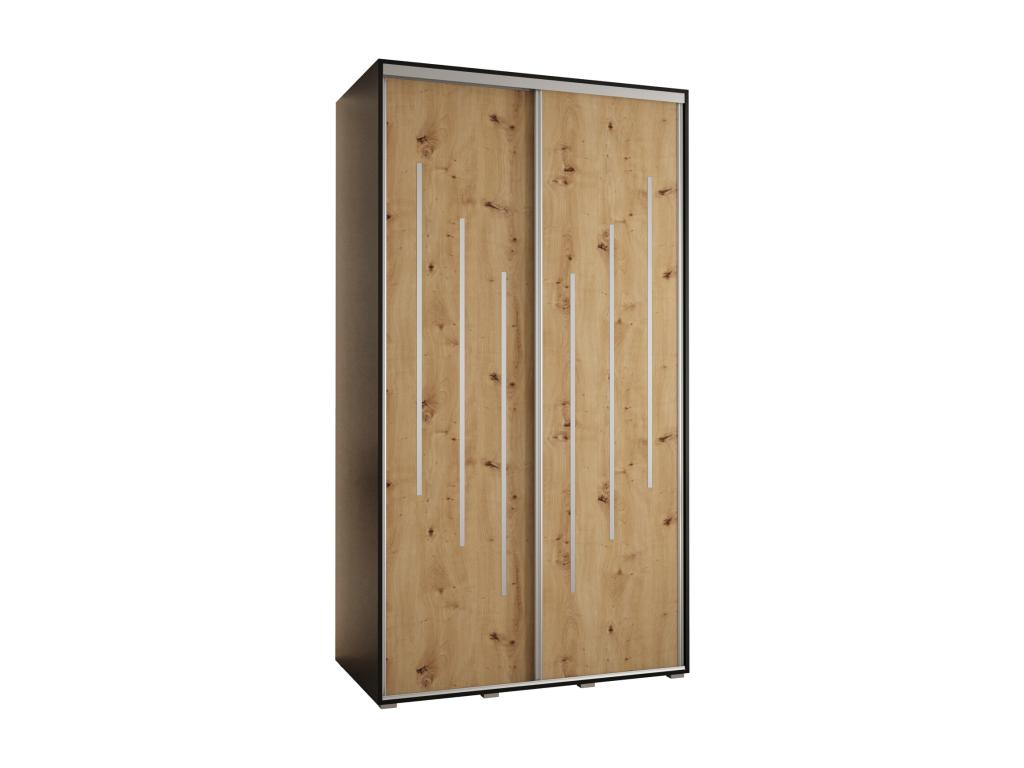 ARMARIO Cozetiq 8 DE PUERTAS CORREDERAS 235 - 2/140/60 2 puertas Negro/Artisan/Plata