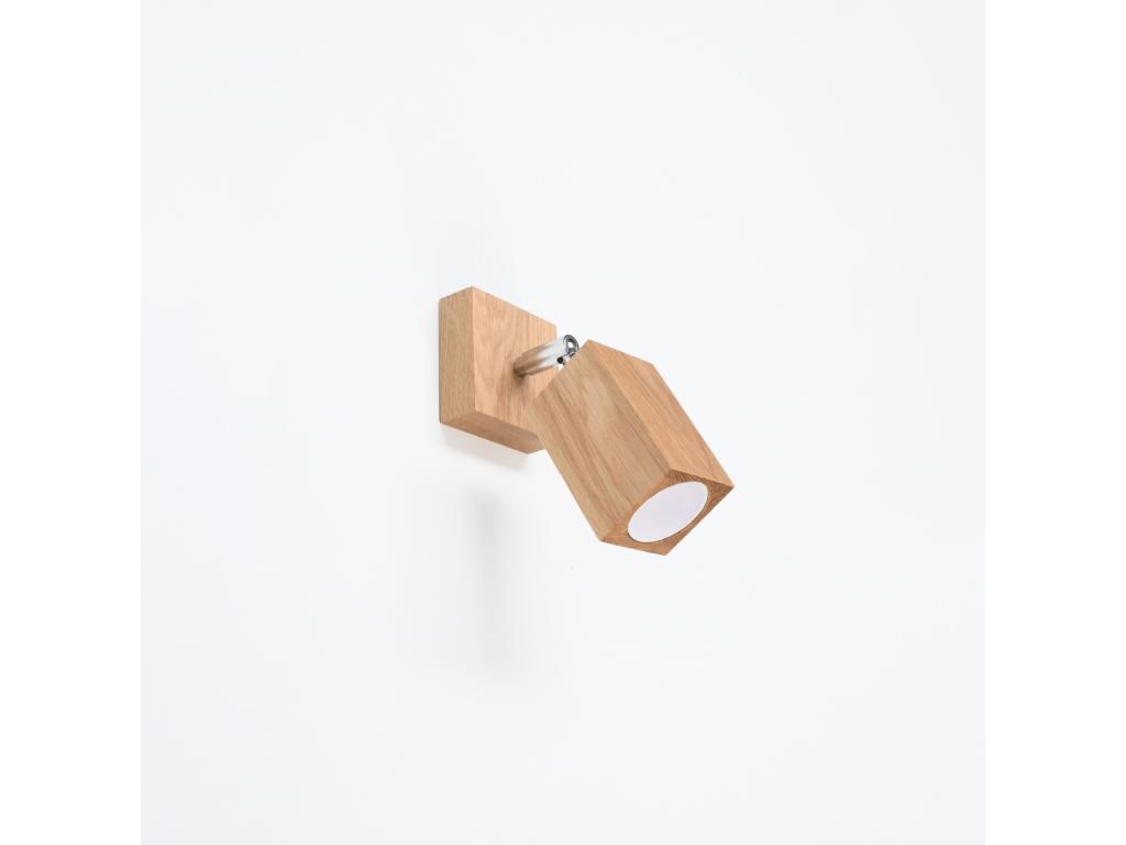 Lámparas de pared Keke escandinavo de madera - 1 fuentes luminosas - L.8 x A.17 cm - roble