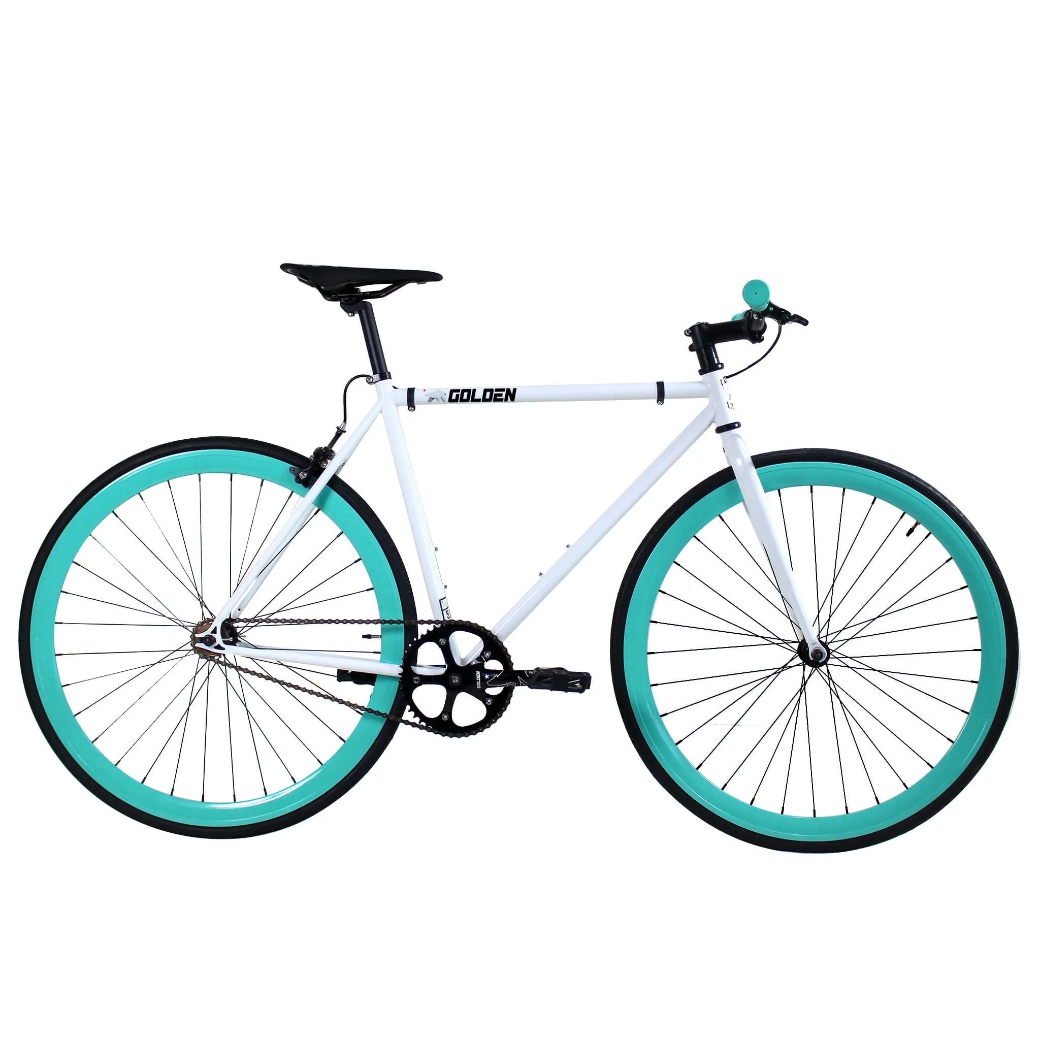 Golden Cycles Single Speed Fixie Bike -C Lightweight Steel Frame, Flip-Flop Hub, 700c Wheels, Multiple Sizes & Deep V Rims (Heaven , 48) - Image 5