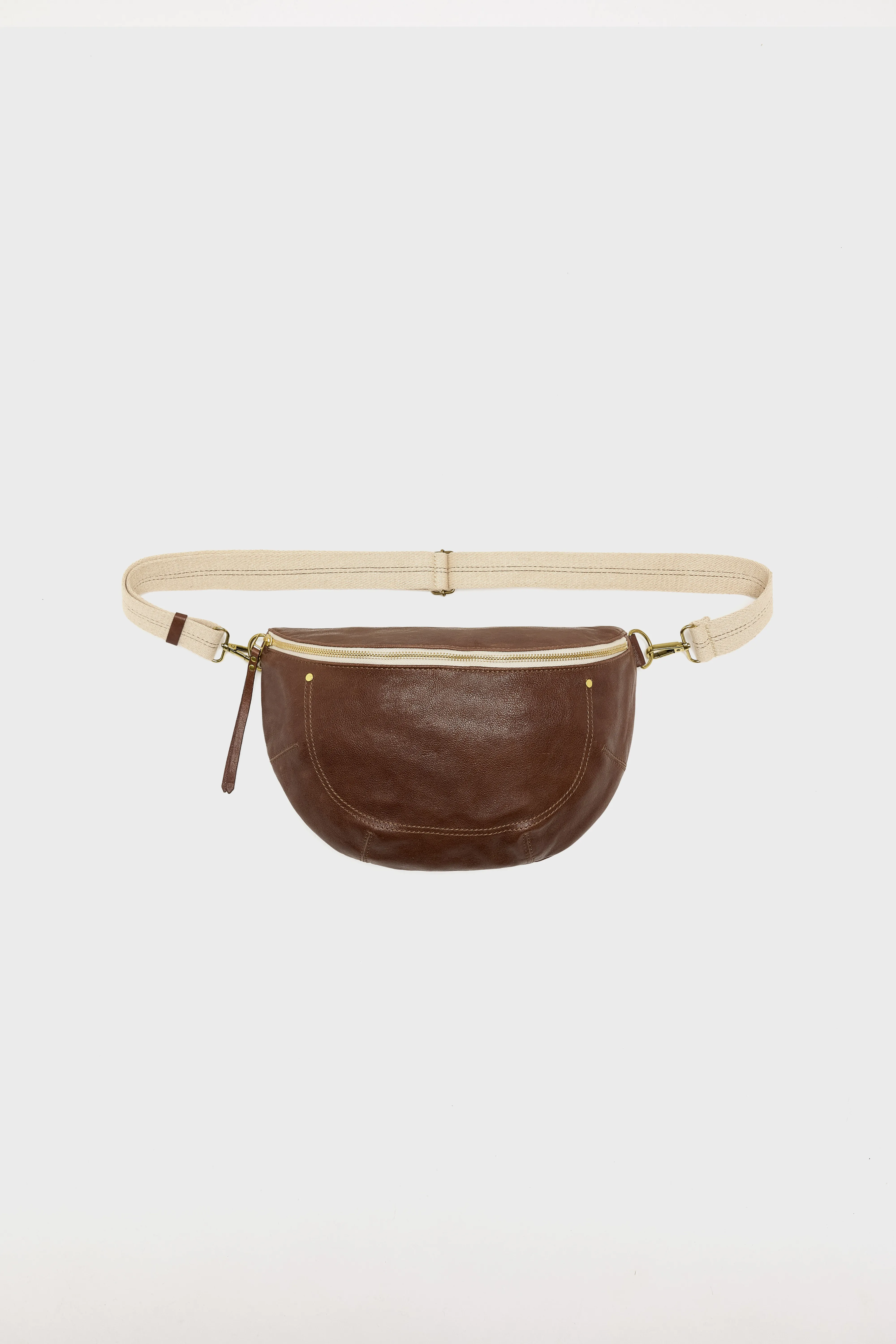 Bellerose Souply brown leather sling bag (252 / W / ECUREUIL)