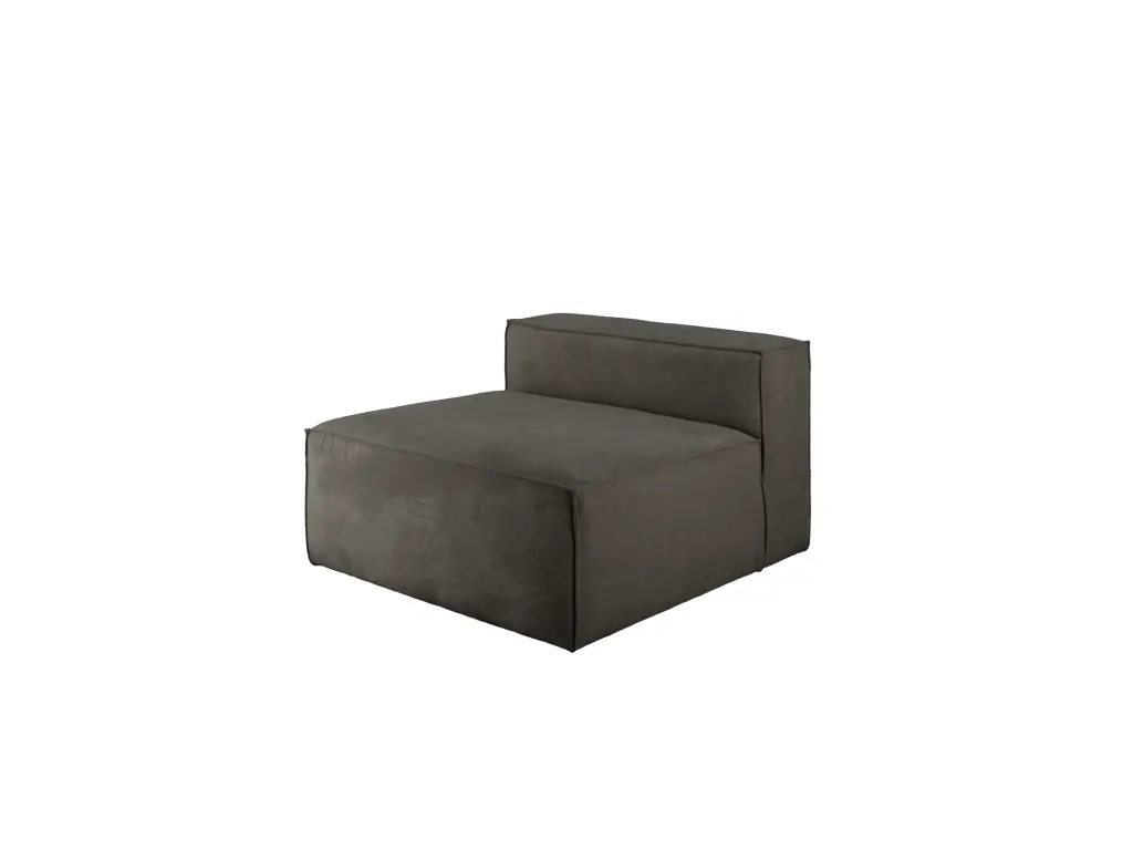 Sillón de pana color gris oscuro 130x110cm