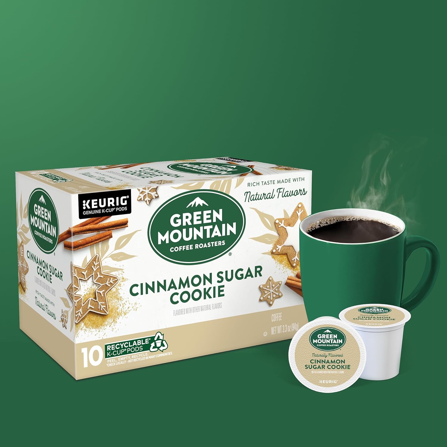 Green Mountain Coffee Roasters Cinnamon Sugar Cookie Coffee. 10 Count