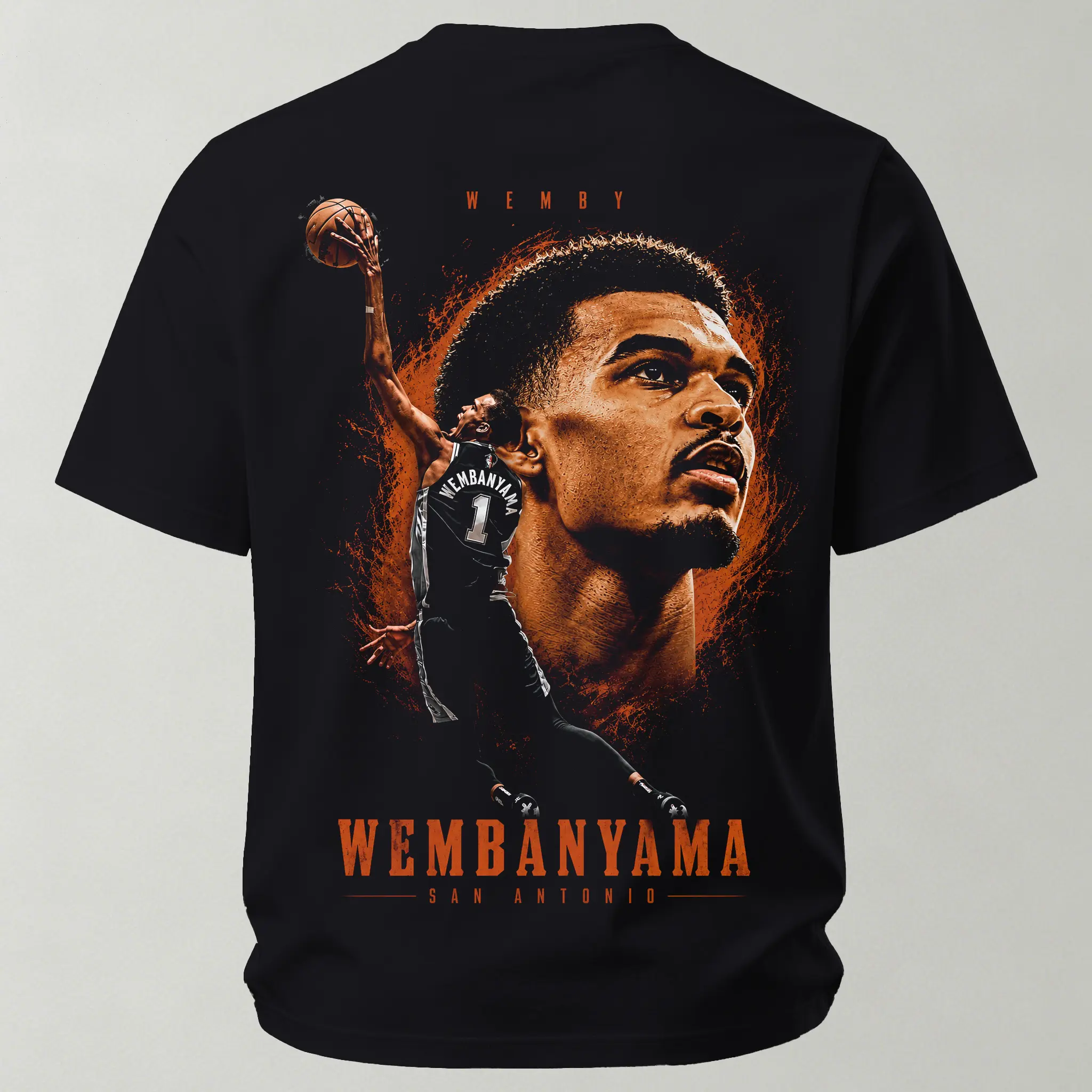 Basketball Star Flying Slam Dunk Printed Unisex Oversized T-shirt