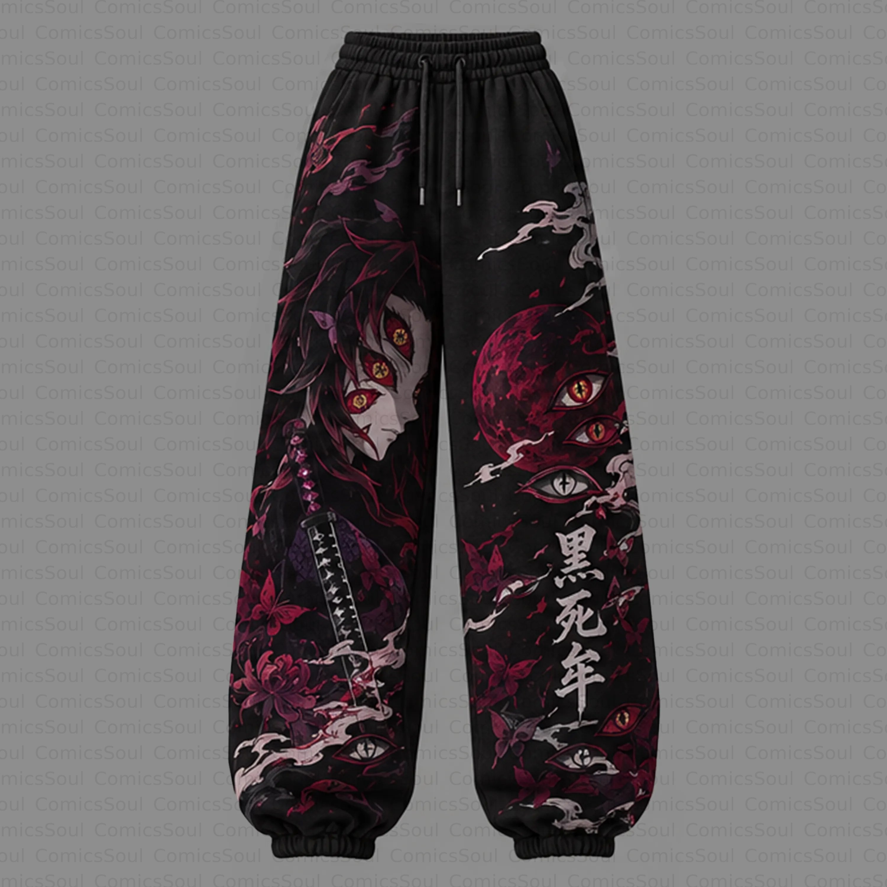 Demon Slayer Cropped Long Sleeve Hoodie & High Waist Jogger Pants Two Piece TeeThreads Sustain the Scene with Custom Apparel
