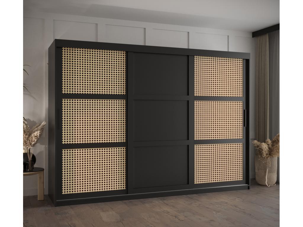 ARMARIO Nestliq 3 DE PUERTAS CORREDERAS 200/250/62 3 puertas negro