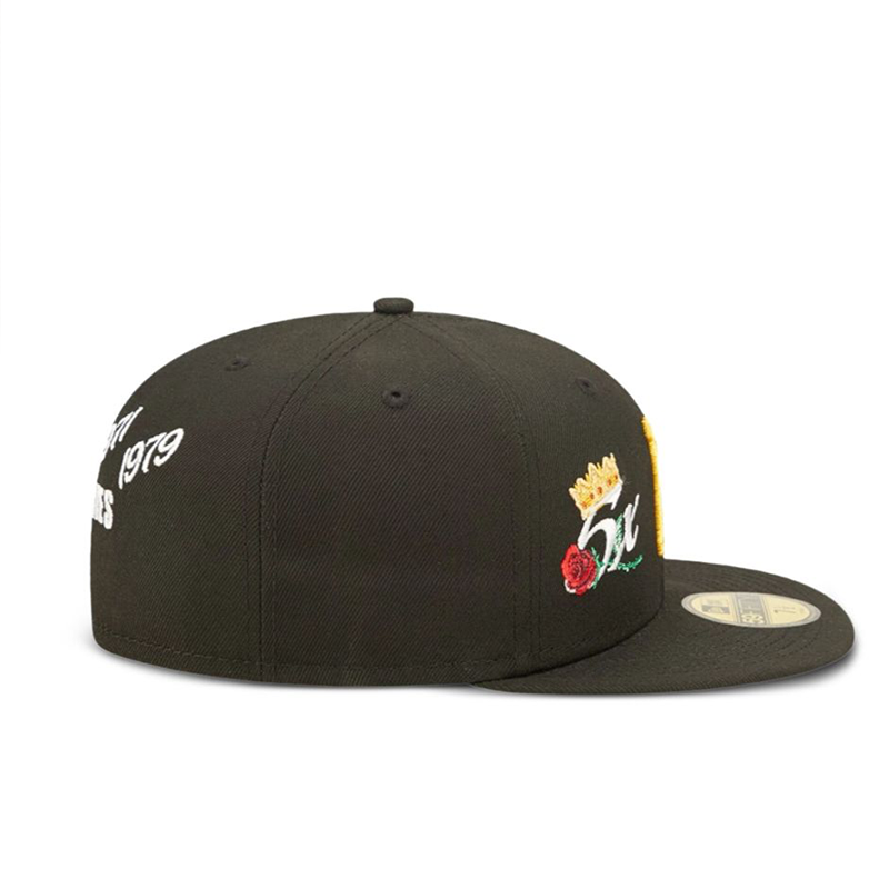 New Era Pittsburgh Pirates 5x World Series Champions Black 59FIFTY Fitted Hat - Byluuna Headwear