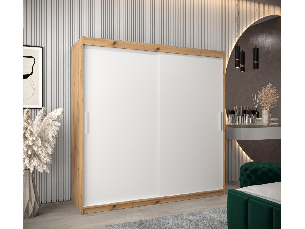 Armario Sancaldeco de puertas correderas 200/200/62 2 puertas (artisan/blanco) 04939VNBP