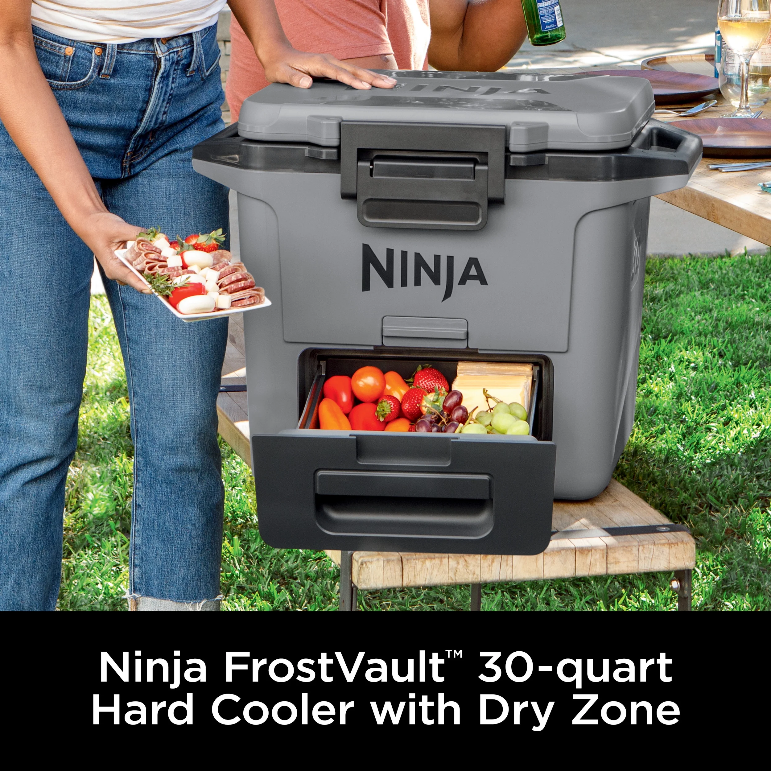 Ninja FrostVault 30qt Hard Cooler with Dry Zone, Ice Chest Cooler, White, FB131WH - Image 13