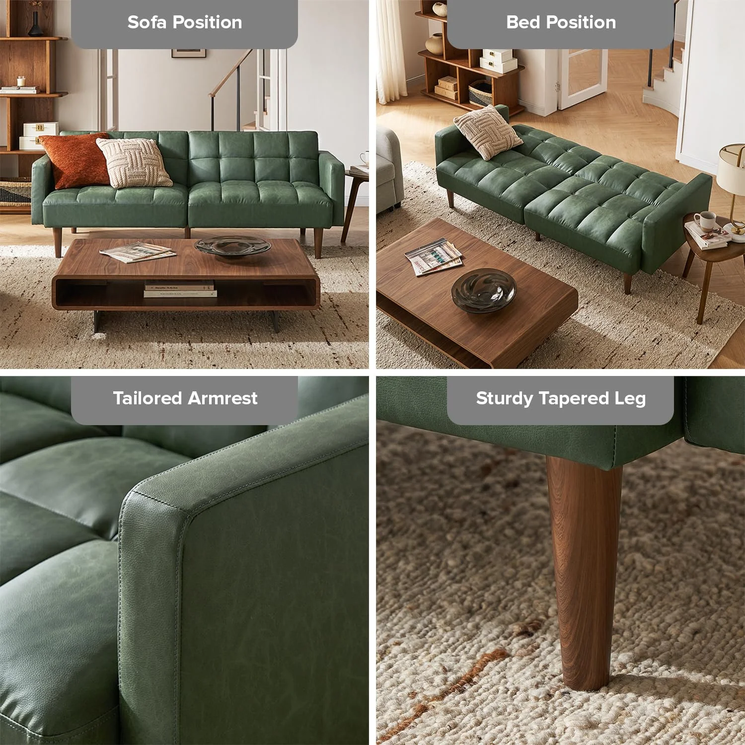 Mopio Aaron Futon Sofa Bed Old Rosa - Image 33